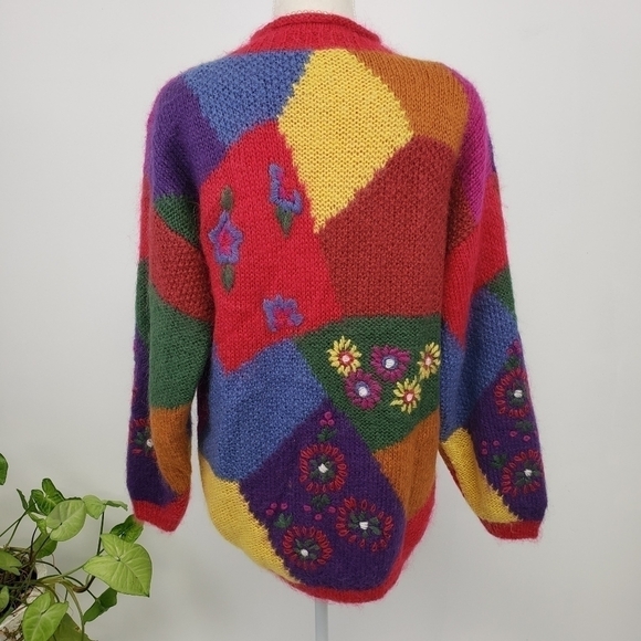 VINTAGE SiBA Mohair Lined Ski Sweater Tunic EUC - Picture 3 of 16